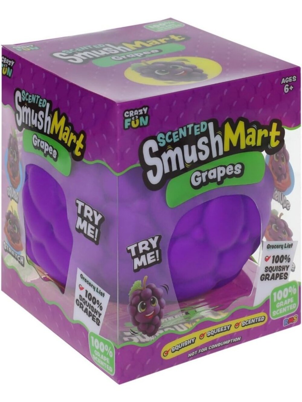 Grape Scented Squishy Toy - Stress Relief, Fun Fidget, Soft & Squeezy Sensory